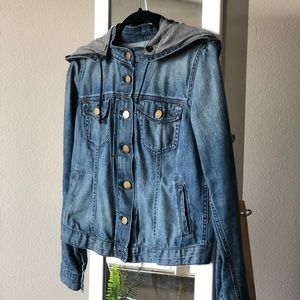 1969 Gap Light Denim Jacket, Detachable Hooded, M